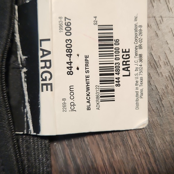 A.N.A. Black And White Striped Short Pencil Skirt Pull On Size Large - Picture 3 of 5